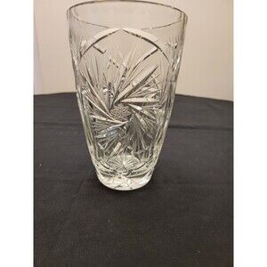 American Brilliant Hobstar/Pinwheel Cut Crystal/Glass Vase, ~1880-1900